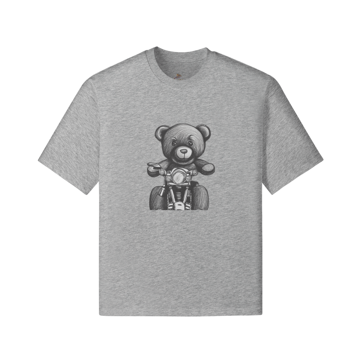Spend Gray - Teddy Ride 240GSM Unisex Boxy T-shirt - unisex t-shirt at TFC&H Co.