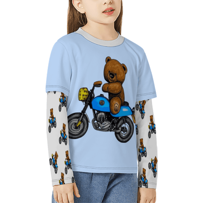 - Teddy Ride Boy's Long-sleeve Splicing Tee - kids t-shirt at TFC&H Co.