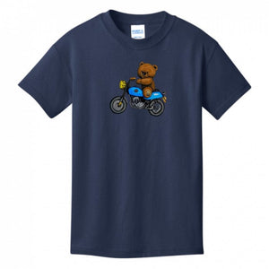 Kids T-Shirts Navy - Teddy Ride Boys 100% Cotton T-shirt - kids t-shirt at TFC&H Co.