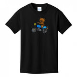 Kids T-Shirts Black - Teddy Ride Boys 100% Cotton T-shirt - kids t-shirt at TFC&H Co.