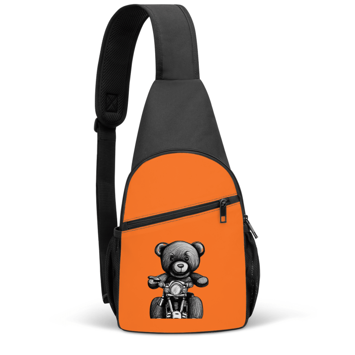 Persimmon Orange ONE SIZE - Teddy Ride Chest Bag - chest bag at TFC&H Co.