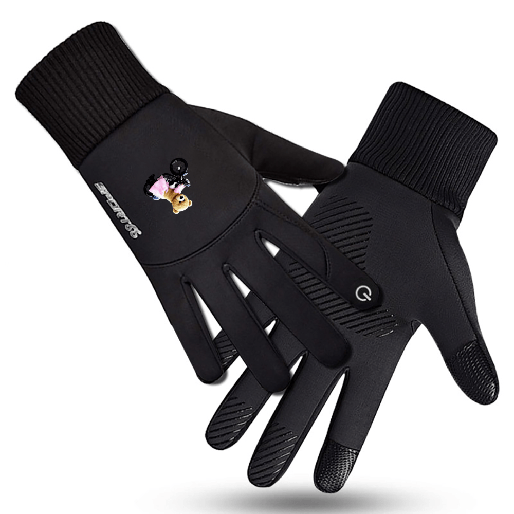 - Teddy Ride Girl Outdoor Activities Touch Screen Plush Gloves - gloves at TFC&H Co.