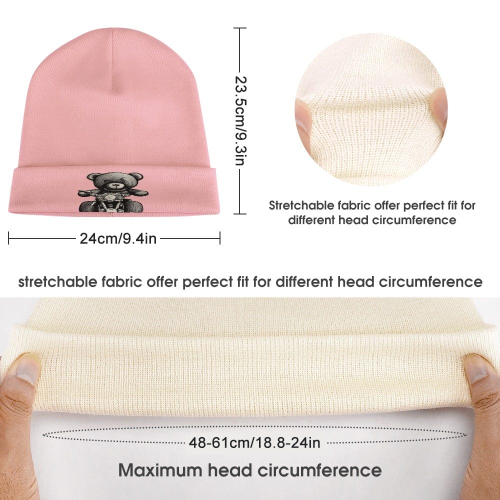 ONE SIZE Pink - Teddy Ride Knitted Hat - Beanie at TFC&H Co.