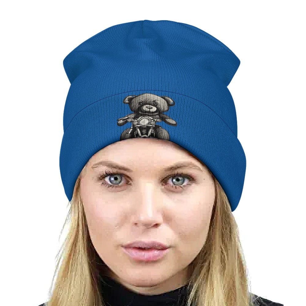 ONE SIZE DarkSlateBlue - Teddy Ride Knitted Hat - Beanie at TFC&H Co.