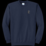 Unisex Crewneck Sweatshirt Navy - Teddy Ride Left Print Unisex Crewneck Sweatshirt - unisex sweatshirt at TFC&H Co.