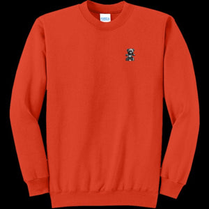 Unisex Crewneck Sweatshirt Orange - Teddy Ride Left Print Unisex Crewneck Sweatshirt - unisex sweatshirt at TFC&H Co.