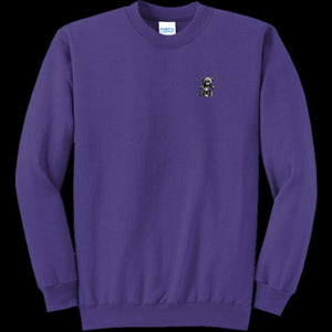 Unisex Crewneck Sweatshirt Purple - Teddy Ride Left Print Unisex Crewneck Sweatshirt - unisex sweatshirt at TFC&H Co.