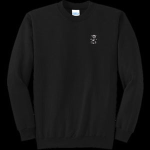 Unisex Crewneck Sweatshirt Black - Teddy Ride Left Print Unisex Crewneck Sweatshirt - unisex sweatshirt at TFC&H Co.