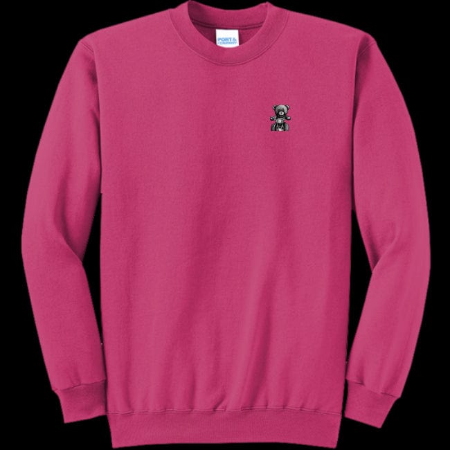 Unisex Crewneck Sweatshirt Sangria - Teddy Ride Left Print Unisex Crewneck Sweatshirt - unisex sweatshirt at TFC&H Co.