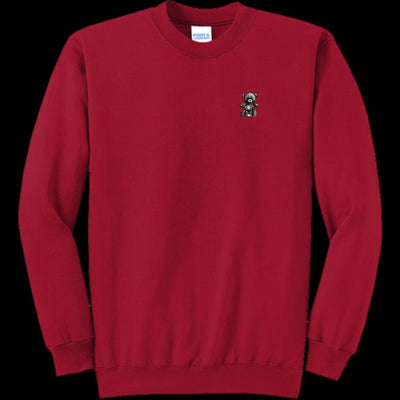 Unisex Crewneck Sweatshirt Red - Teddy Ride Left Print Unisex Crewneck Sweatshirt - unisex sweatshirt at TFC&H Co.