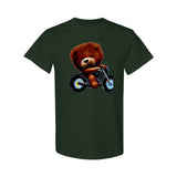 Forest Teddy Ride Men's Heavy Cotton Motorcycle T-Shirt - men's t-shirt at TFC&H Co.