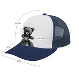 Black - Teddy Ride Multicolor Unisex Adjustable Mesh Baseball Hat - hat at TFC&H Co.