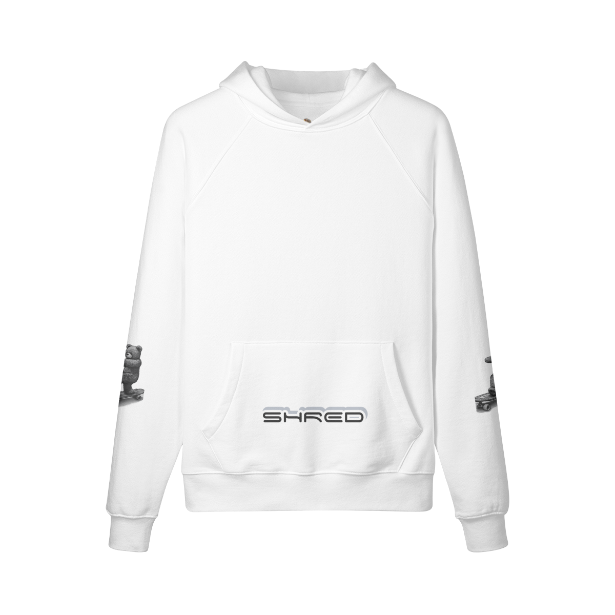 White - Teddy Ride Shred 380GSM Unisex Fleece-lined Hoodie - unisex hoodie at TFC&H Co.