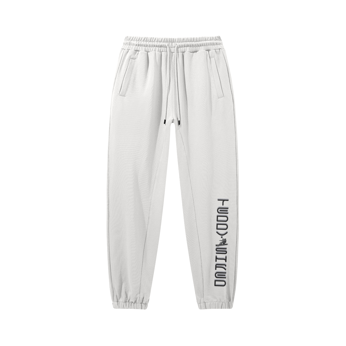White - Teddy Ride Shred 380GSM Unisex Heavyweight Baggy Sweatpants - unisex sweatpants at TFC&H Co.
