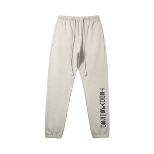 Heather Gray - Teddy Ride Shred 380GSM Unisex Heavyweight Fleece Lined Sweatpants - unisex sweatpants at TFC&H Co.