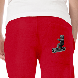Red - Teddy Ride Shred Unisex Premium Fleece Joggers - 4 colors - unisex pants at TFC&H Co.