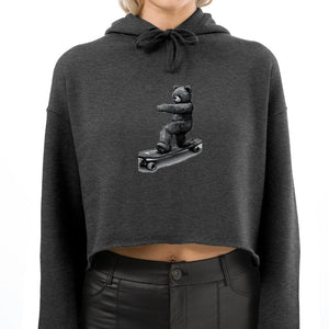 - Teddy Ride Shred Women's Cropped Fleece Hoodie - womens cropped hoodies at TFC&H Co.