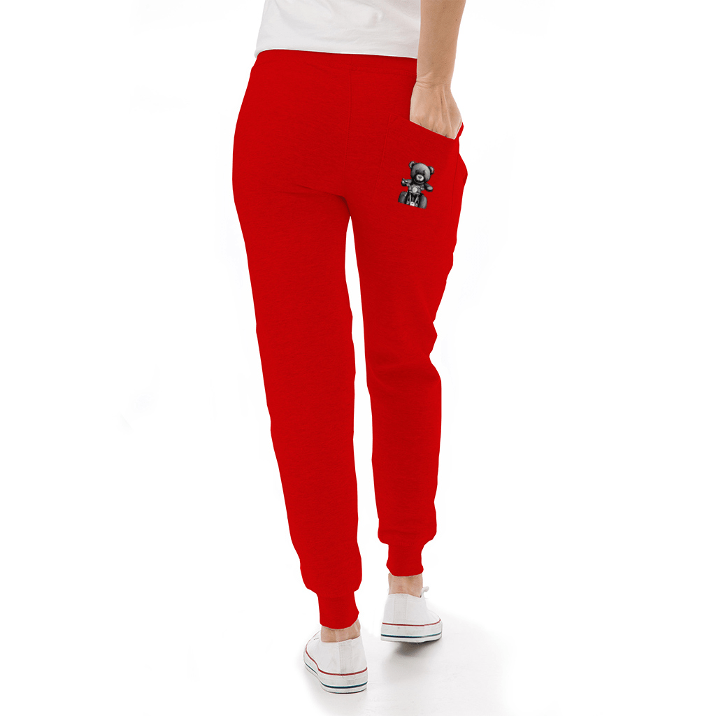 Red - Teddy Ride Unisex Premium Fleece Joggers - 4 colors - unisex sweatpants at TFC&H Co.
