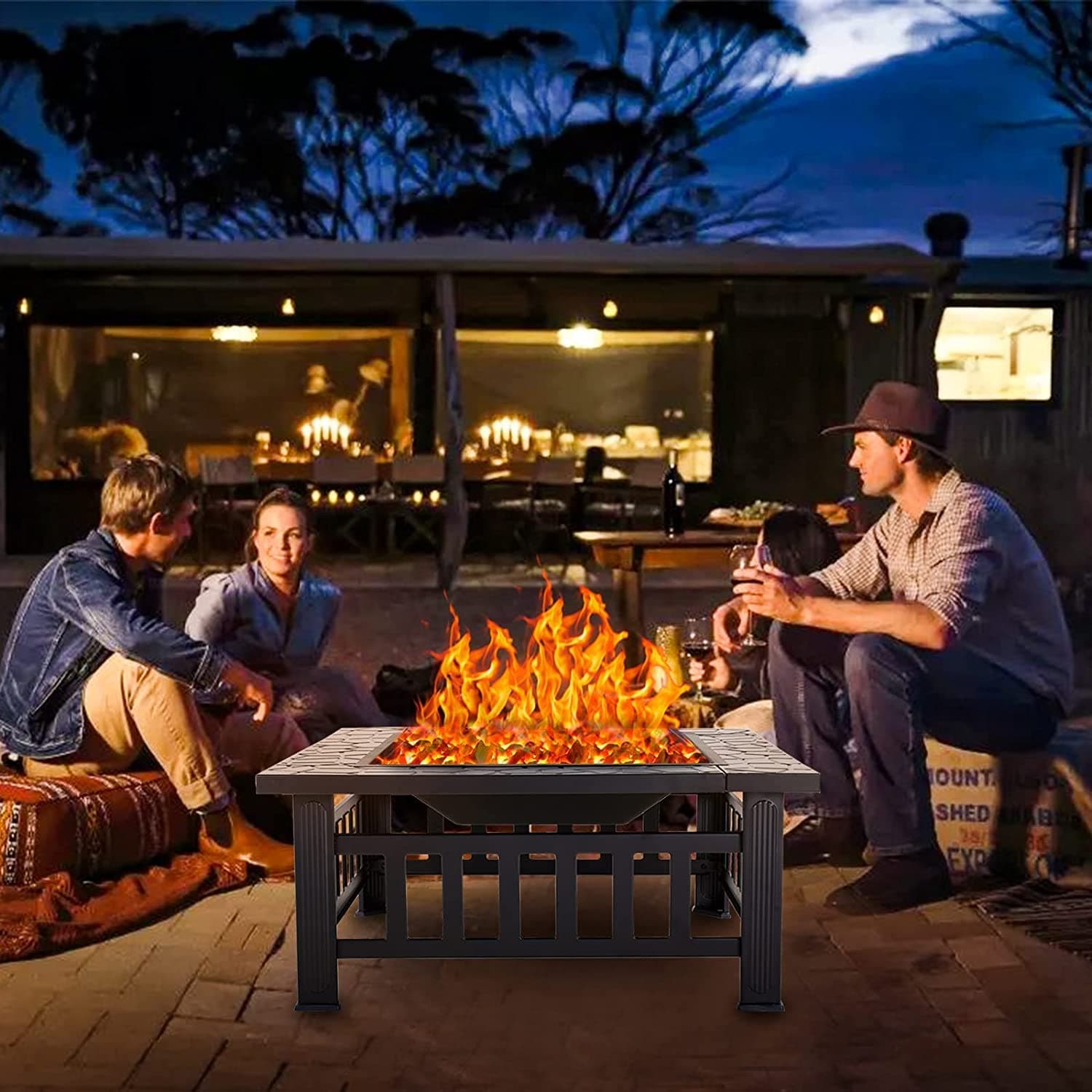 TFC&H Co. 32 inch Outdoor Fire Pit Table- Ships from The US - fire pit table at TFC&H Co.