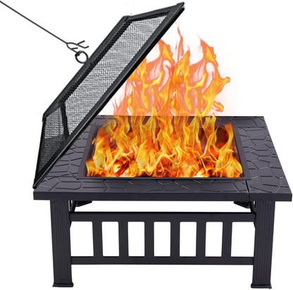 TFC&H Co. 32 inch Outdoor Fire Pit Table- Ships from The US - fire pit table at TFC&H Co.
