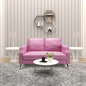 - TFC&H Co. 56.5” Square Arm Loveseat - Pink- Ships from The US - loveseat at TFC&H Co.