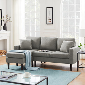 - TFC&H Co. 72" Sectional Sofa Left Hand Facing w/ 2 Fabric Pillows- Ships from The US - sectional at TFC&H Co.