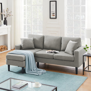 - TFC&H Co. 72" Sectional Sofa Left Hand Facing w/ 2 Fabric Pillows- Ships from The US - sectional at TFC&H Co.