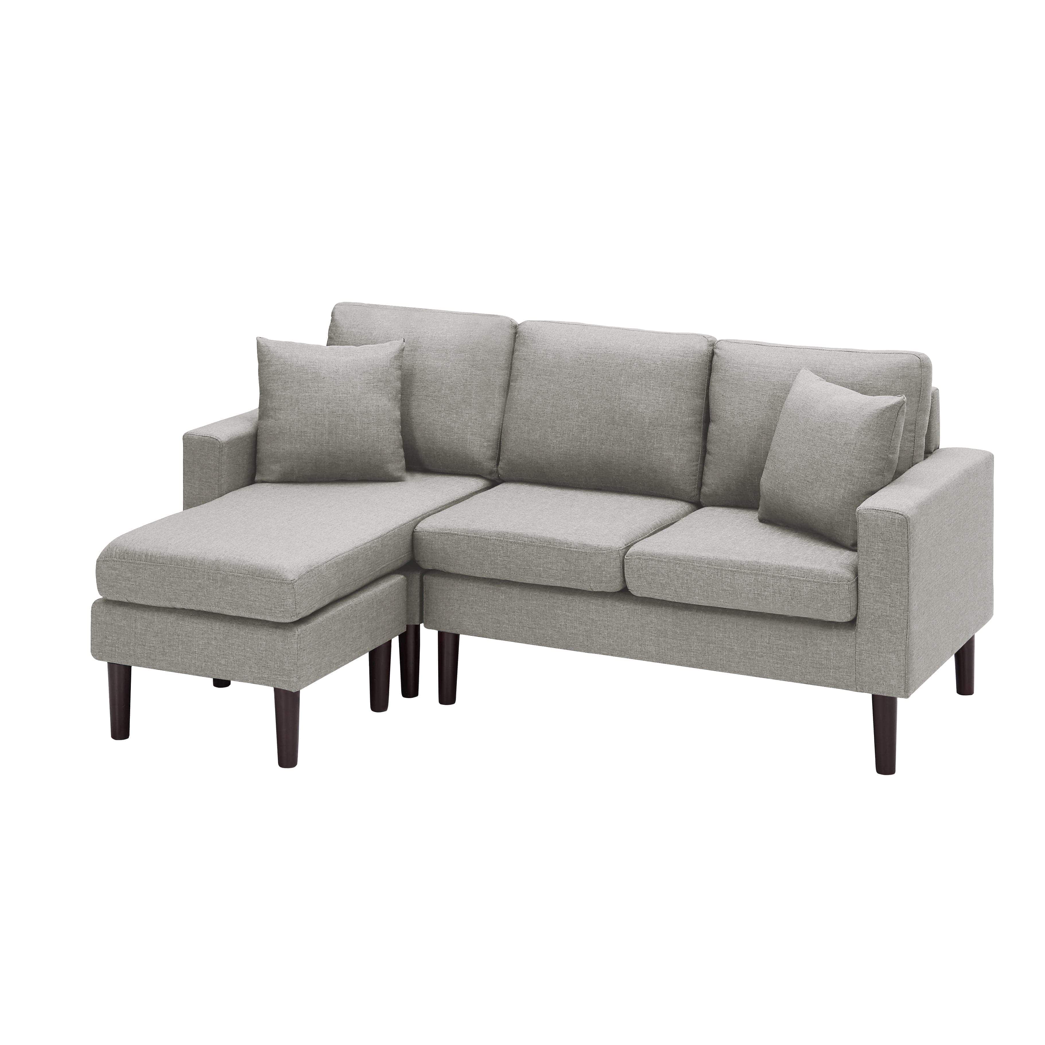 - TFC&H Co. 72" Sectional Sofa Left Hand Facing w/ 2 Fabric Pillows- Ships from The US - sectional at TFC&H Co.