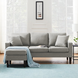 - TFC&H Co. 72" Sectional Sofa Left Hand Facing w/ 2 Fabric Pillows- Ships from The US - sectional at TFC&H Co.