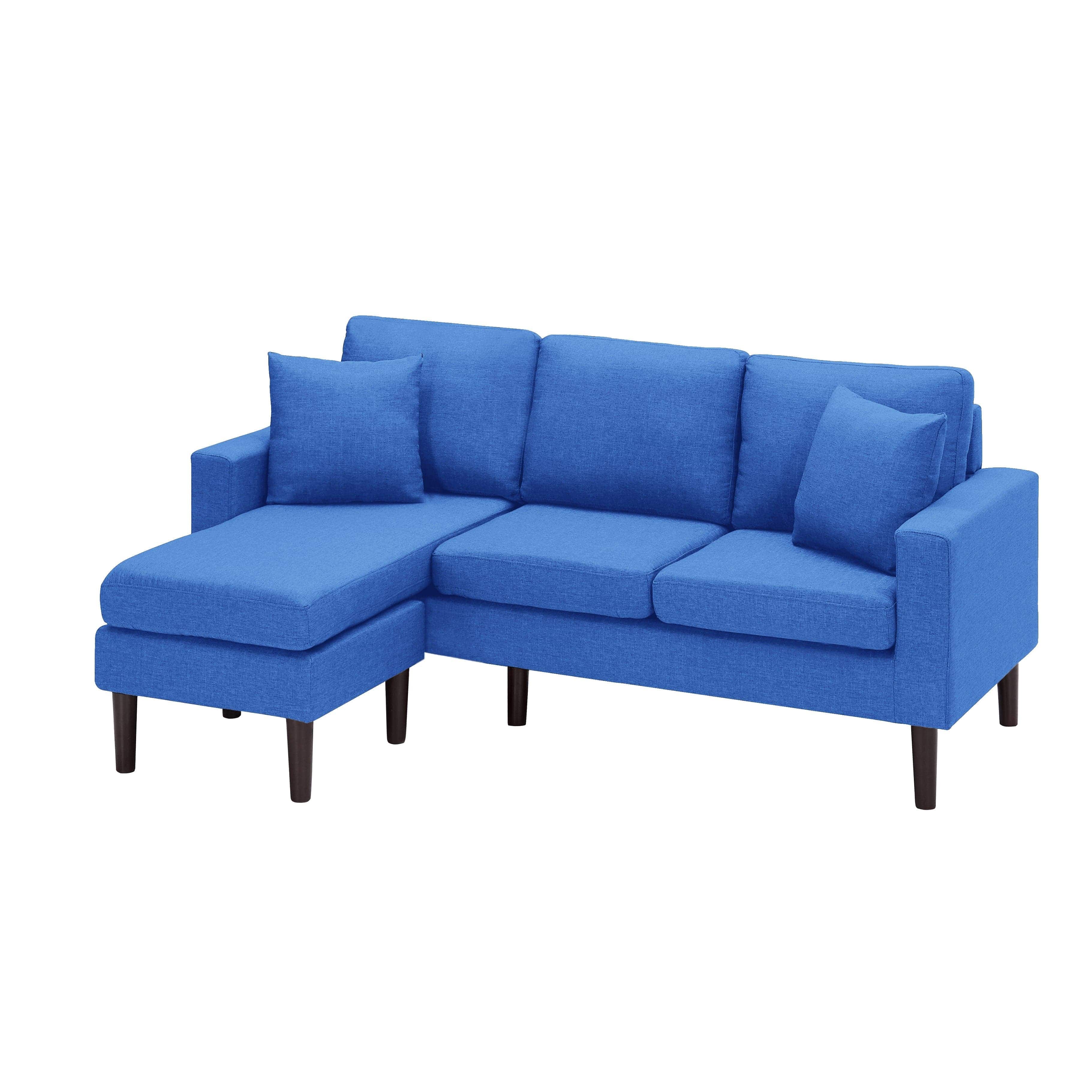 - TFC&H Co. 72" SECTIONAL SOFA LEFT HAND FACING W/ 2 PILLOWS - Blue- Ships from The US - sectional at TFC&H Co.