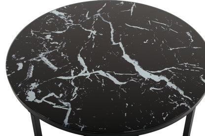 TFC&H Co. Black Marble Cross Legs Glass Coffee Table- Ships from The US - coffee table at TFC&H Co.