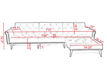 TFC&H Co. Convertible Sofa Bed Sleeper - Maroon Velvet- Ships from The US - sofa bed sleeper at TFC&H Co.