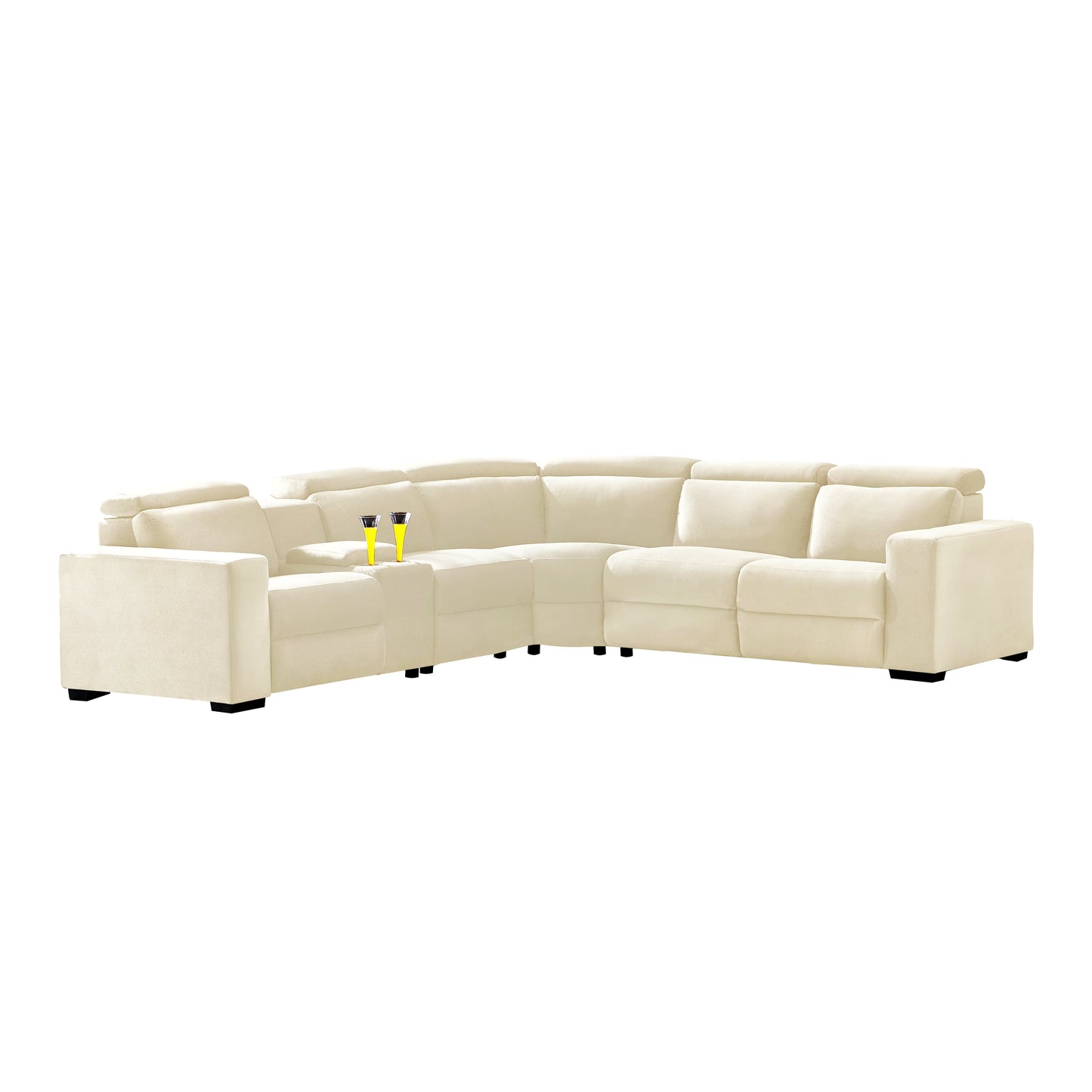 TFC&H Co. Electric Recliner Sectional Living Room Set - Beige- Ships from The US - sectional at TFC&H Co.