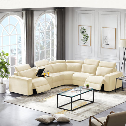 TFC&H Co. Electric Recliner Sectional Living Room Set - Beige- Ships from The US - sectional at TFC&H Co.