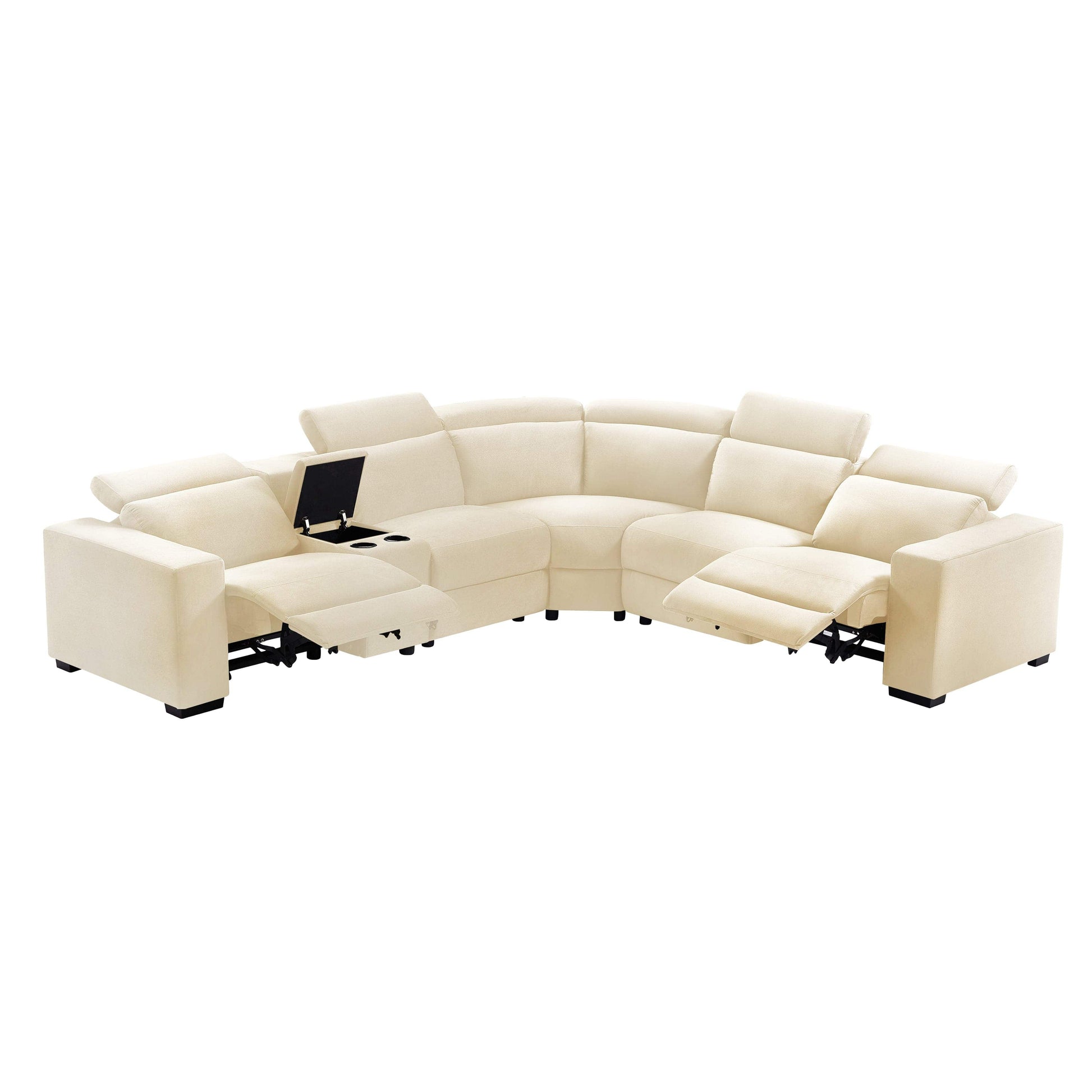 TFC&H Co. Electric Recliner Sectional Living Room Set - Beige- Ships from The US - sectional at TFC&H Co.