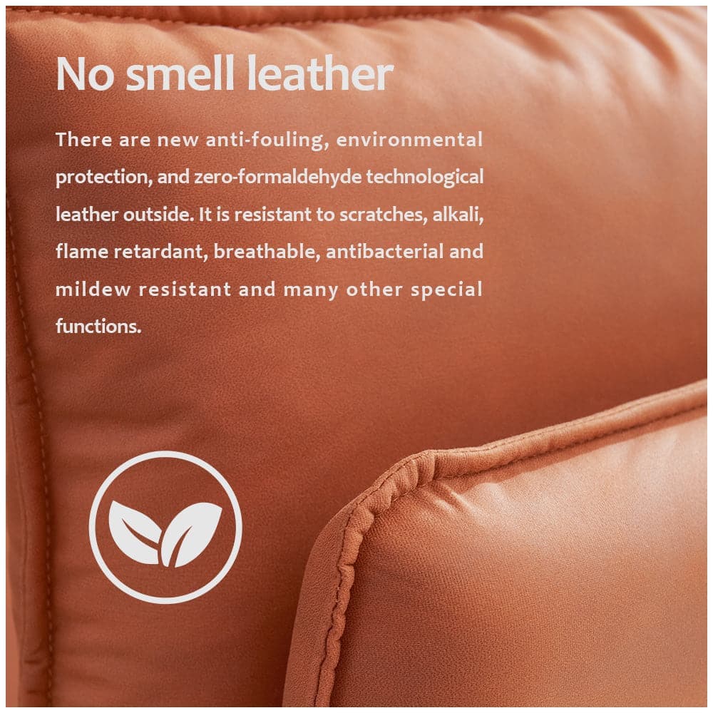 TFC&H Co. L-shaped Corner Sectional Technical leather Sofa - Orange- Ships from The US - sectional at TFC&H Co.