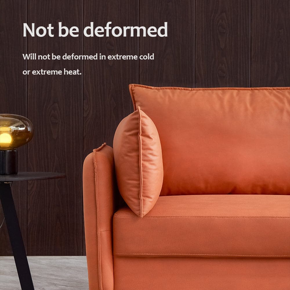 - TFC&H Co. L-shaped Corner Sectional Technical leather Sofa - Orange- Ships from The US - sectional at TFC&H Co.