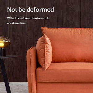 - TFC&H Co. L-shaped Corner Sectional Technical leather Sofa - Orange- Ships from The US - sectional at TFC&H Co.