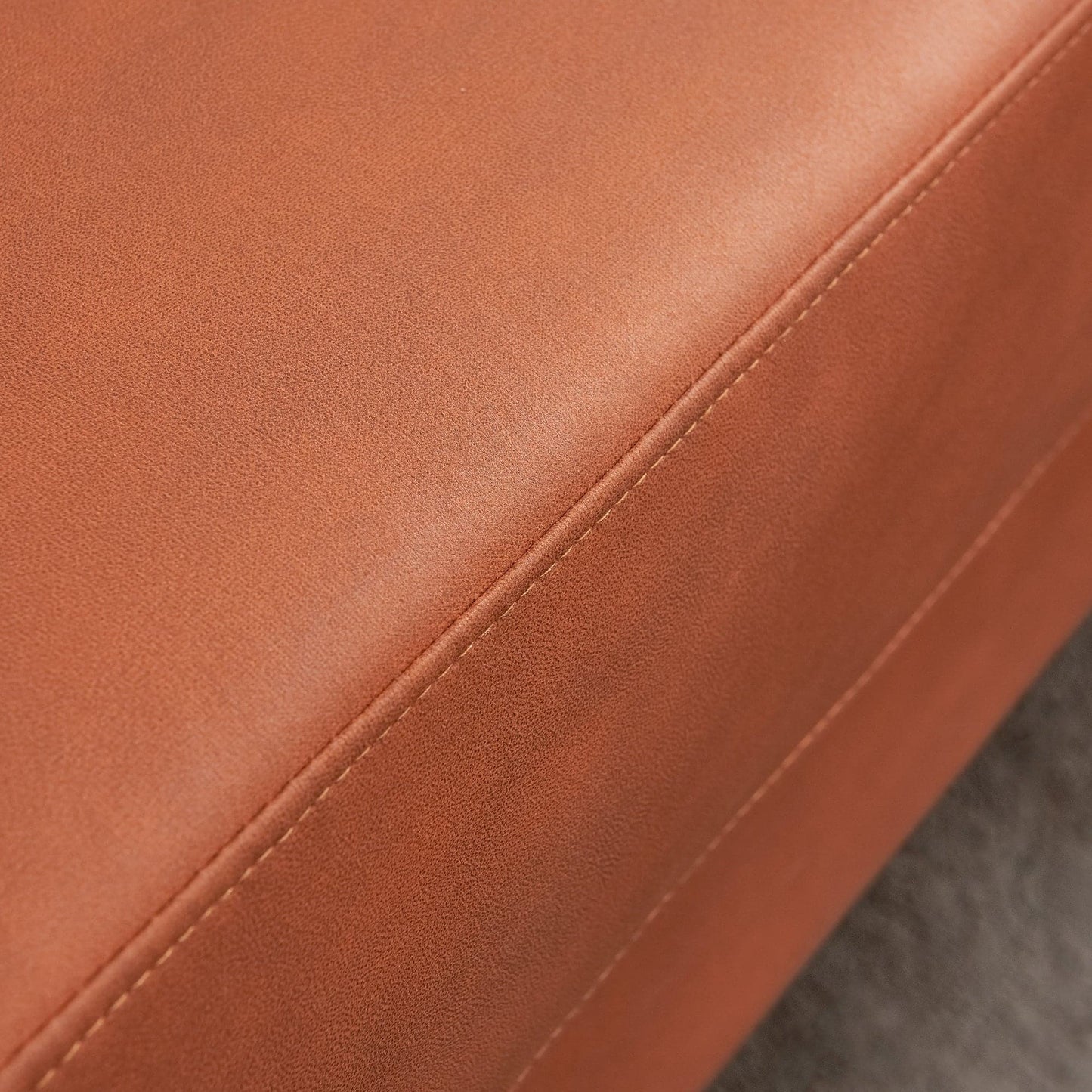 TFC&H Co. L-shaped Corner Sectional Technical leather Sofa - Orange- Ships from The US - sectional at TFC&H Co.
