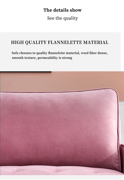 TFC&H Co. Modern Velvet Fabric Sofa 71" - Pink- Ships from The US - sofa at TFC&H Co.