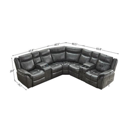 TFC&H Co. Power Reclining Sofa w/ LED Strip- Ships from The US - sectional at TFC&H Co.