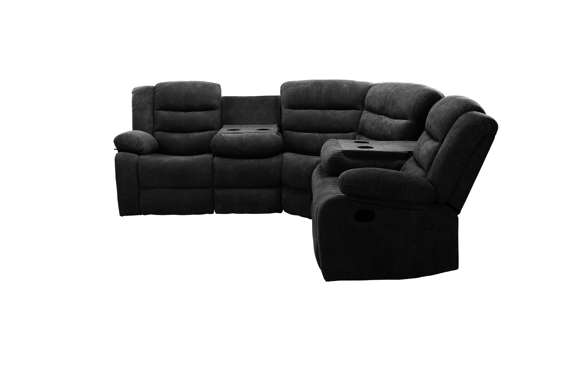 TFC&H Co. Sectional Manual Recliner Living Room Set - Black- Ships from The US - sectional at TFC&H Co.