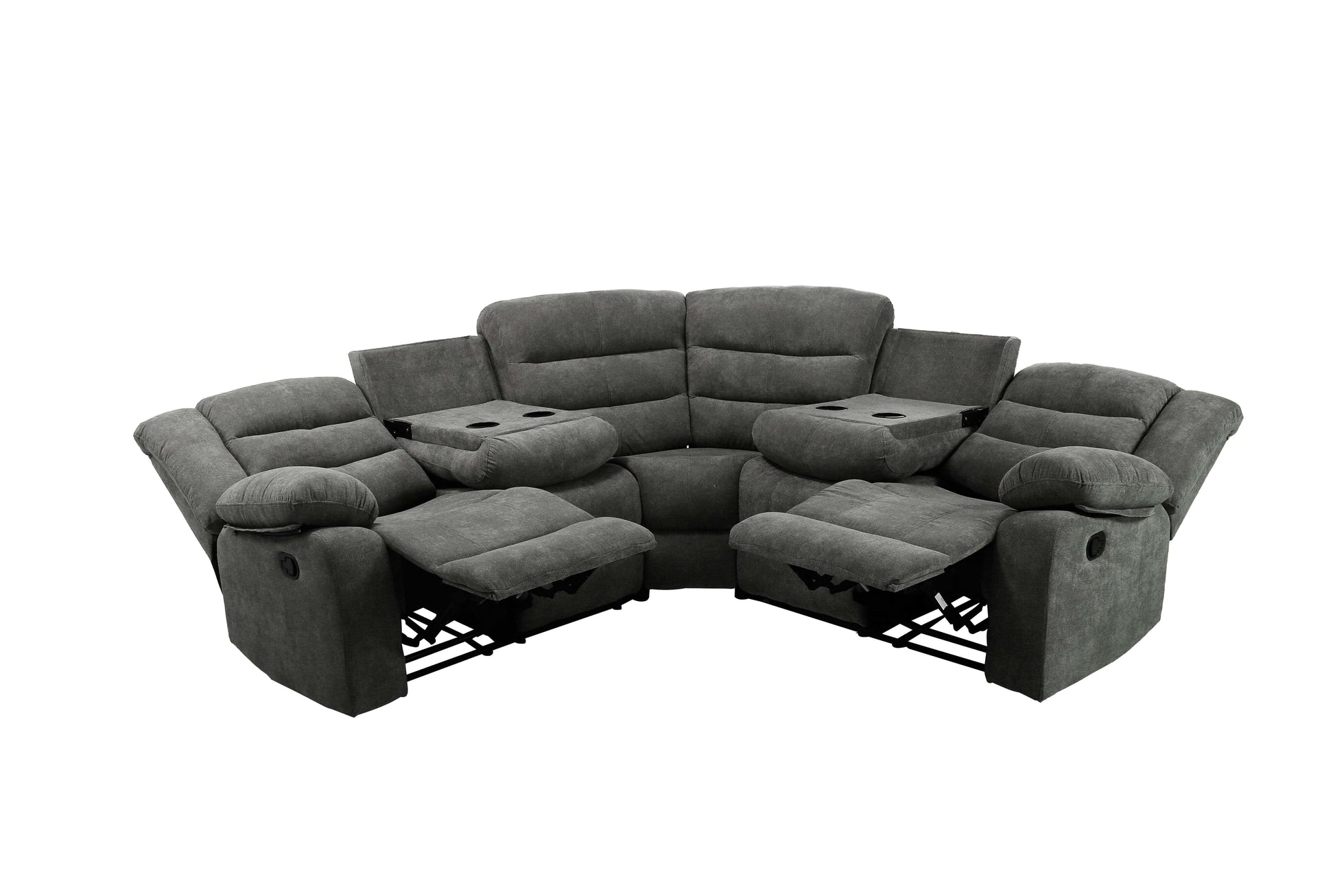 TFC&H Co. Sectional Manual Recliner Living Room Set - Dark Grey- Ships from The US - sectional at TFC&H Co.