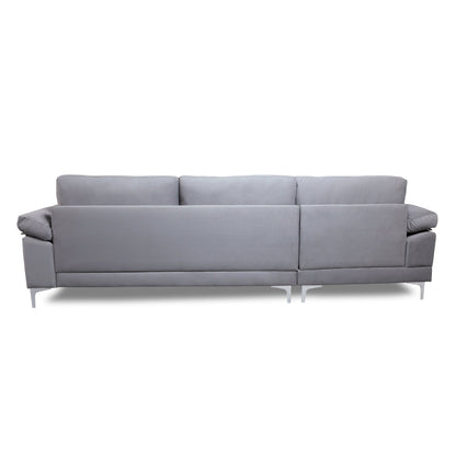 TFC&H Co. SECTIONAL SOFA VELVET LEFT HAND FACING - LIGHT GREY- Ships from The US - sectional at TFC&H Co.
