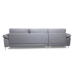 - TFC&H Co. SECTIONAL SOFA VELVET LEFT HAND FACING - LIGHT GREY- Ships from The US - sectional at TFC&H Co.