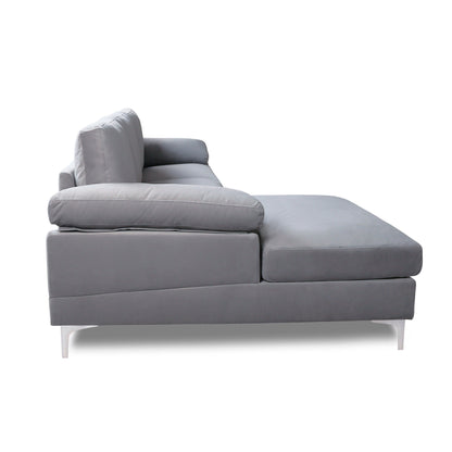 TFC&H Co. SECTIONAL SOFA VELVET LEFT HAND FACING - LIGHT GREY- Ships from The US - sectional at TFC&H Co.