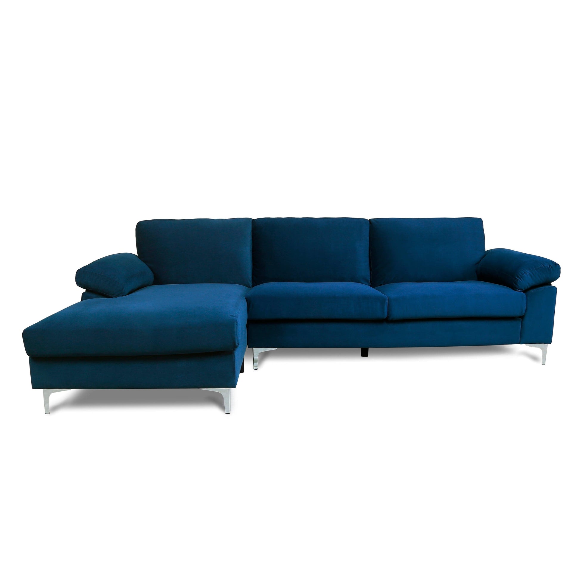 TFC&H Co. SECTIONAL SOFA VELVET LEFT HAND FACING - NAVY BLUE- Ships from The US - sectional at TFC&H Co.