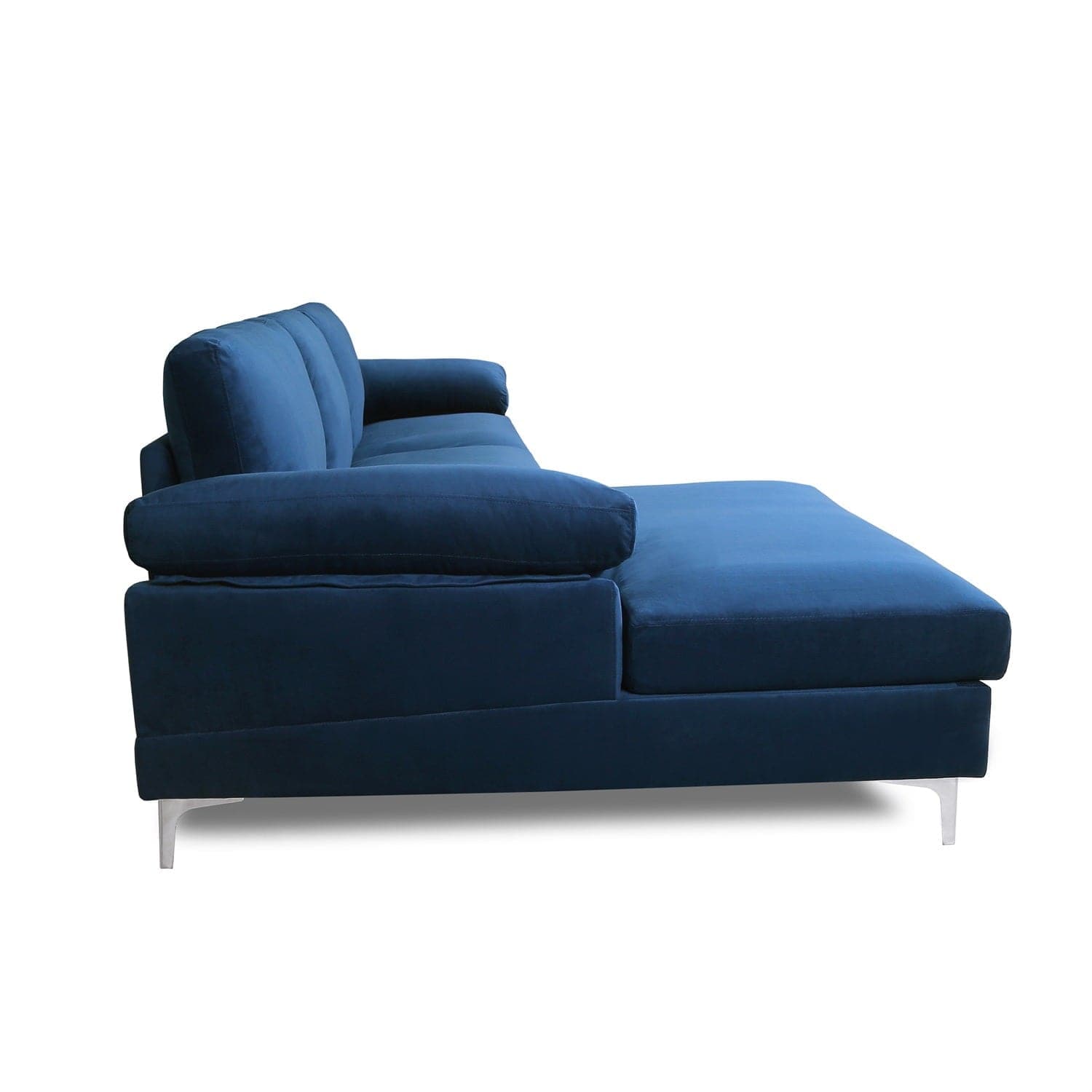 - TFC&H Co. SECTIONAL SOFA VELVET LEFT HAND FACING - NAVY BLUE- Ships from The US - sectional at TFC&H Co.