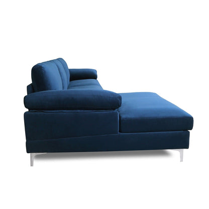 TFC&H Co. SECTIONAL SOFA VELVET LEFT HAND FACING - NAVY BLUE- Ships from The US - sectional at TFC&H Co.