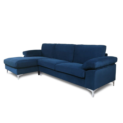 TFC&H Co. SECTIONAL SOFA VELVET LEFT HAND FACING - NAVY BLUE- Ships from The US - sectional at TFC&H Co.